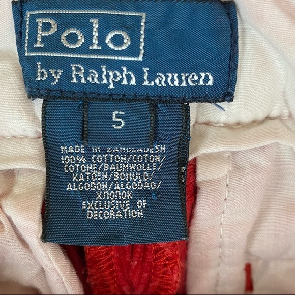 Polo by Ralph Lauren Sz 5 Red Corduroy Beagle Pants - Picture 6 of 8